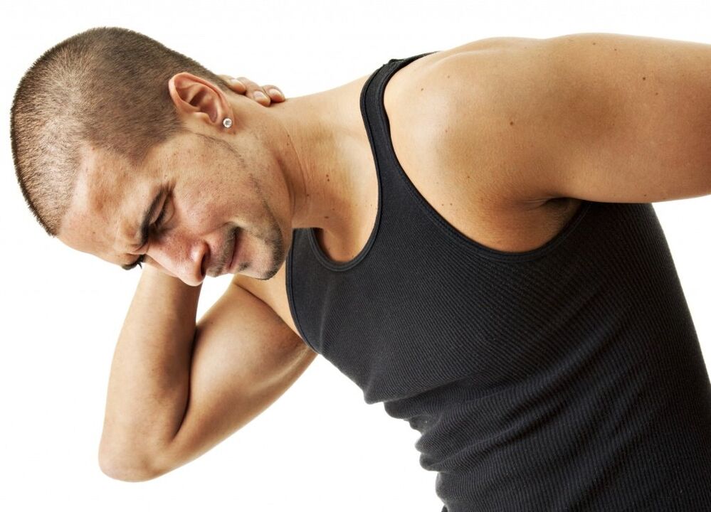 bolest krku v důsledku cervikální osteochondrózy